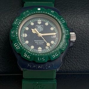Vintage TAG Heuer Formula 1 Green and Black watch